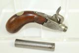  c1840 Belgian Antique Boot Pistol w Threaded Barrel - 1 of 4