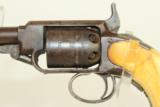  RARE Antique WARNER Percussion Pocket Revolver - 2 of 13