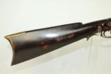  Antique MAKER Marked Half Stock Plains Rifle - 3 of 11
