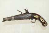  Engraved Colonial Style Flintlock Pistol - 8 of 11