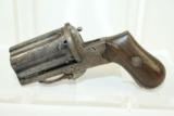  BELGIAN Antique Meyers PEPPERBOX Pinfire Revolver - 10 of 12