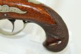  Nice ENGRAVED Antique DERINGER Percussion Pistol - 7 of 9