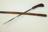  Antique Cane Sword with Spike Type Blade - 1 of 5