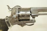  ENGRAVED Antique BELGIAN Pinfire Revolver
- 4 of 19