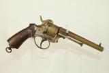  Belgian EUGENE LEFAUCHEUX Pinfire Revolver - 1 of 12
