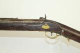  .50 Caliber Half Stock Long Rifle w “UTICA” Marked Lock - 9 of 11