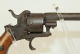  Antique Belgian Pinfire Revolver circa 1860 - 2 of 11