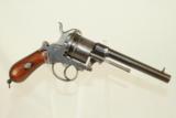  11mm Antique Belgian Pinfire Revolver circa 1860 - 1 of 11