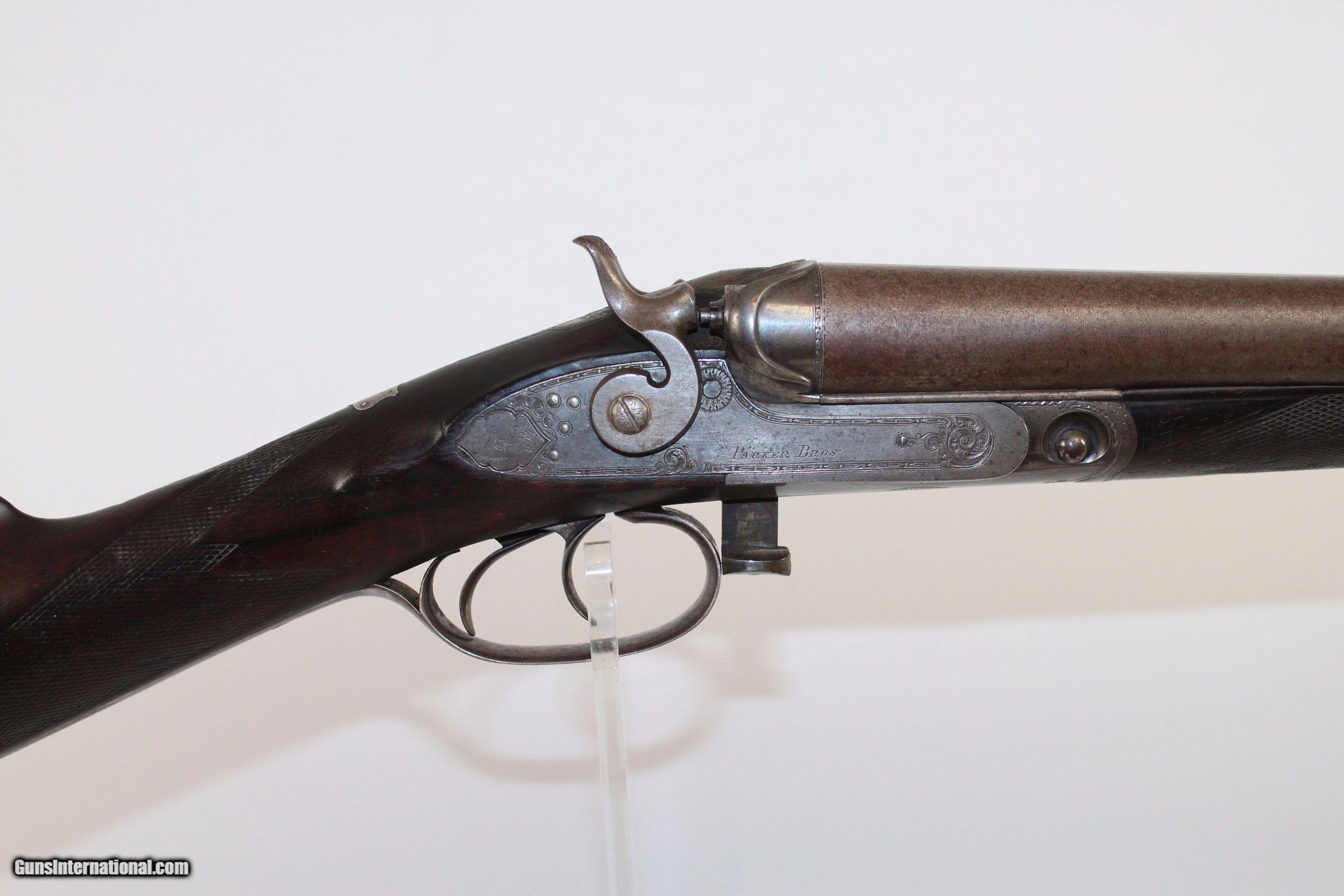 ENGRAVED Antique PARKER BROS Double Barrel Shotgun