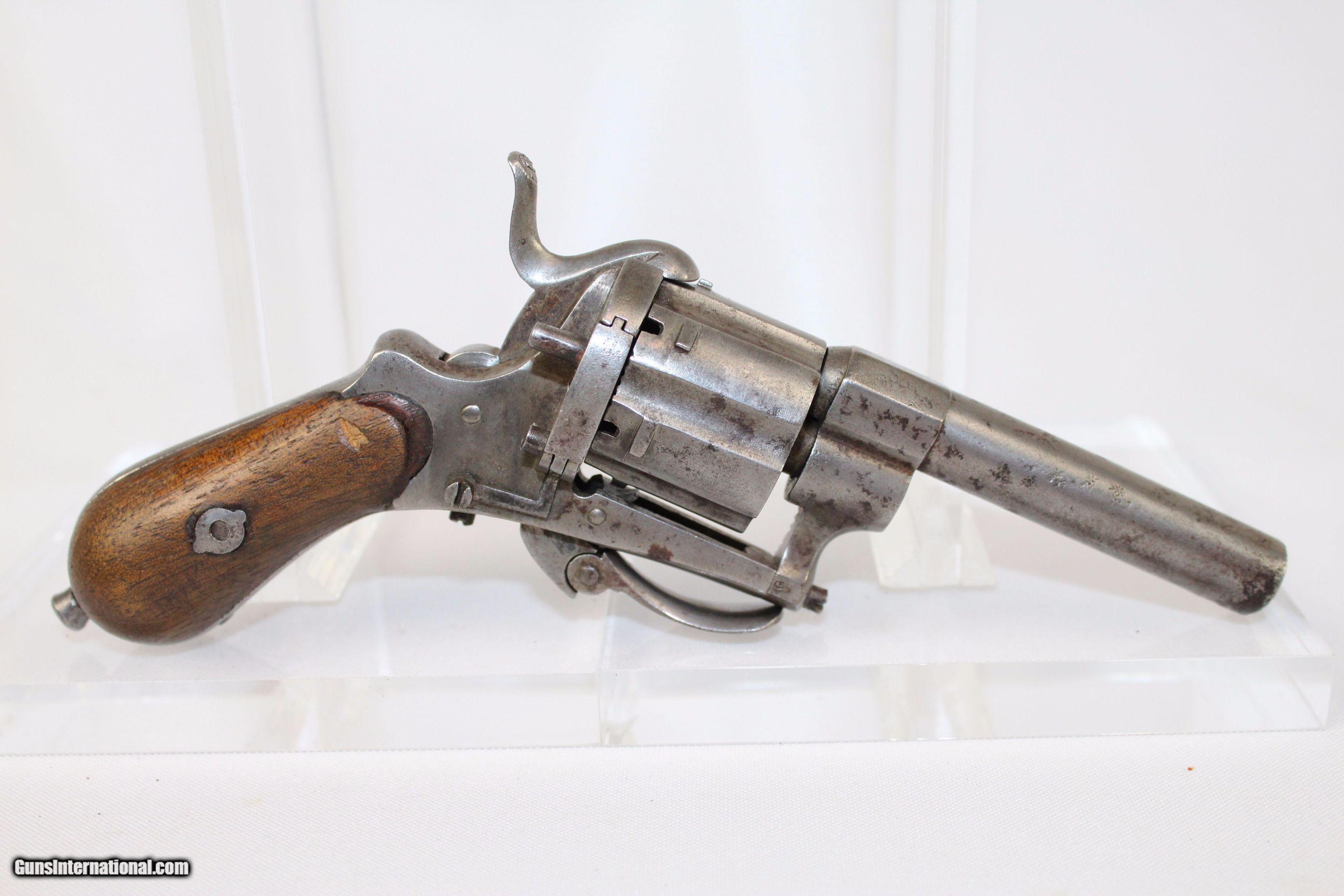 ANTIQUE German Folding Trigger PINFIRE Revolver