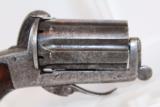  ENGRAVED Antique BELGIAN Pinfire PEPPERBOX Revolver - 3 of 12