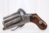  ENGRAVED Antique BELGIAN Pinfire PEPPERBOX Revolver - 9 of 12