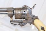  EXQUISITE Cased ENGRAVED Ivory Handled Revolver - 15 of 19