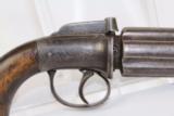  LARGE Engraved BRITISH Antique PEPPERBOX Revolver - 3 of 14