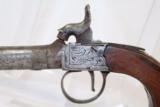  ENGLISH Antique Engraved Percussion POCKET Pistol - 3 of 9
