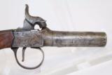  ENGLISH Antique Engraved Percussion POCKET Pistol - 9 of 9