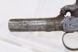 ENGLISH Antique Engraved Percussion POCKET Pistol - 4 of 9