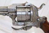  BELGIAN Antique LEFAUCHEUX Folding Trigger Revolver - 2 of 12