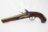  Circa 1800 Antique KETLAND BRASS FLINTLOCK Pistol - 8 of 12