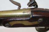  Circa 1800 Antique KETLAND BRASS FLINTLOCK Pistol - 6 of 12