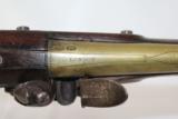  Circa 1800 Antique KETLAND BRASS FLINTLOCK Pistol - 5 of 12