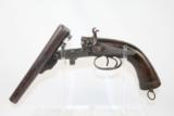  BRITISH Indian ENGRAVED Antique SxS HOWDAH Pistol - 8 of 13