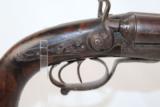  BRITISH Indian ENGRAVED Antique SxS HOWDAH Pistol - 4 of 13