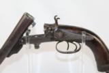 BRITISH Indian ENGRAVED Antique SxS HOWDAH Pistol - 9 of 13