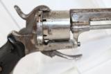  GERMAN Proofed ANTIQUE Folding Trigger PINFIRE Revolver - 2 of 8