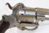 BELGIAN Antique FOLDING TRIGGER Pinfire Revolver - 2 of 8
