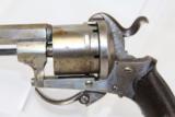 BELGIAN Antique FOLDING TRIGGER Pinfire Revolver - 6 of 8