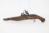 ORNAMENTAL Antique MIDDLE EASTERN Flintlock Pistol - 1 of 11