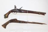 European ENGRAVED Antique FLINTLOCK Horse Pistol - 1 of 17