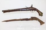 European ENGRAVED Antique FLINTLOCK Horse Pistol - 13 of 17