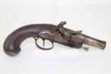 FRENCH Antique Cannon Barrel FLINTLOCK Coat Pistol - 1 of 10