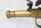 ELEGANT Belgian Antique Brass FLINTLOCK Pistol - 4 of 9