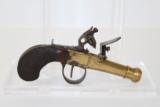 ELEGANT Belgian Antique Brass FLINTLOCK Pistol - 6 of 9