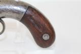 SCARCE ENGRAVED Antique Bacon Ring Trigger Pistol - 3 of 10