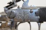DOUBLE BARREL Antique FLINTLOCK Tap Action Pistol - 5 of 13