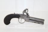 DOUBLE BARREL Antique FLINTLOCK Tap Action Pistol - 8 of 13