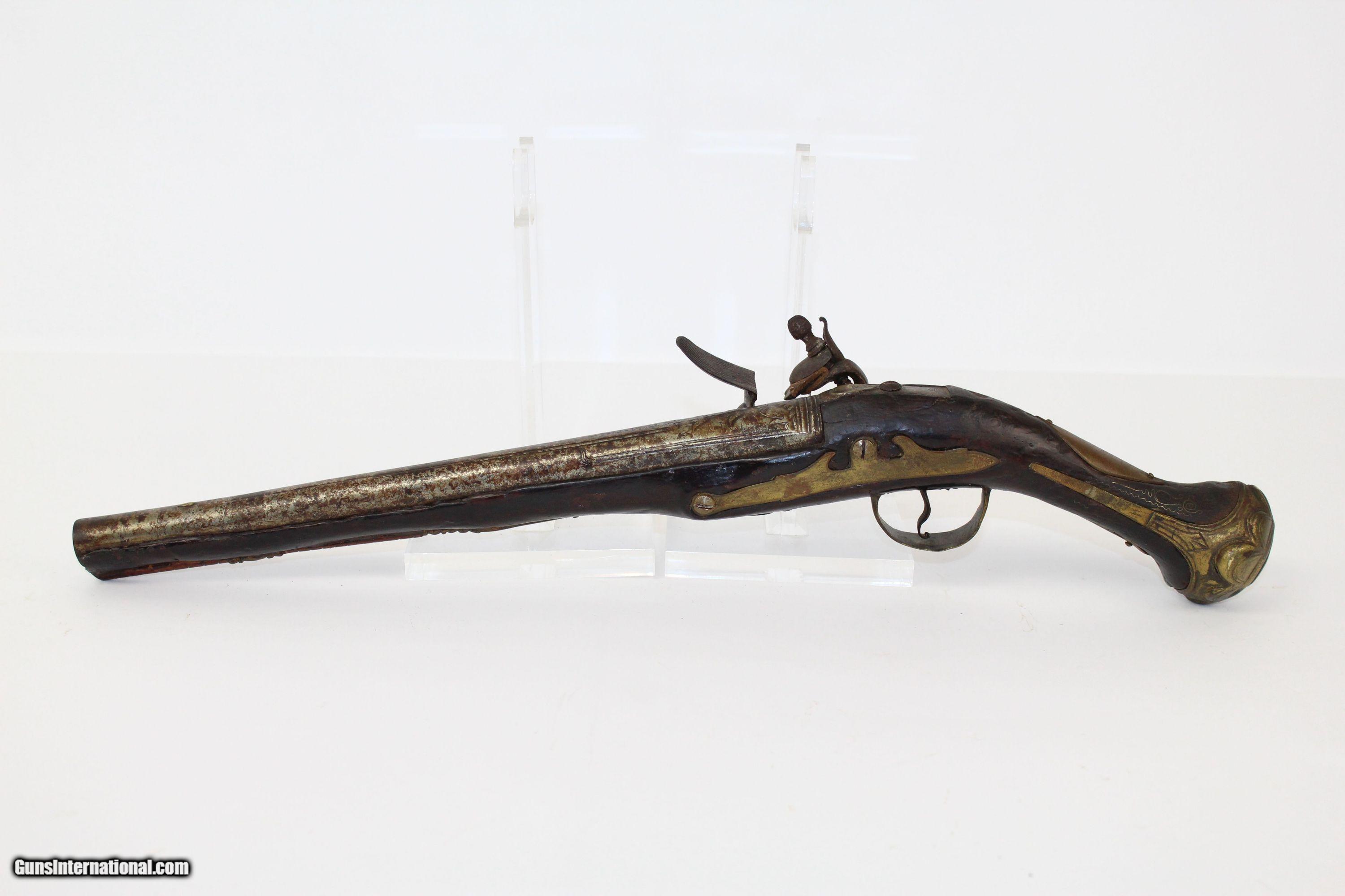 ORNATE Engraved Ottoman Flintlock MARTIAL Pistol
