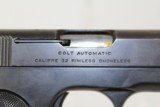 ROARING 20s Colt 1903 Hammerless Pistol MADE 1919 - 16 of 21