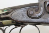 ANTIQUE Engraved “MORTIMER” Double Barrel Shotgun - 8 of 18