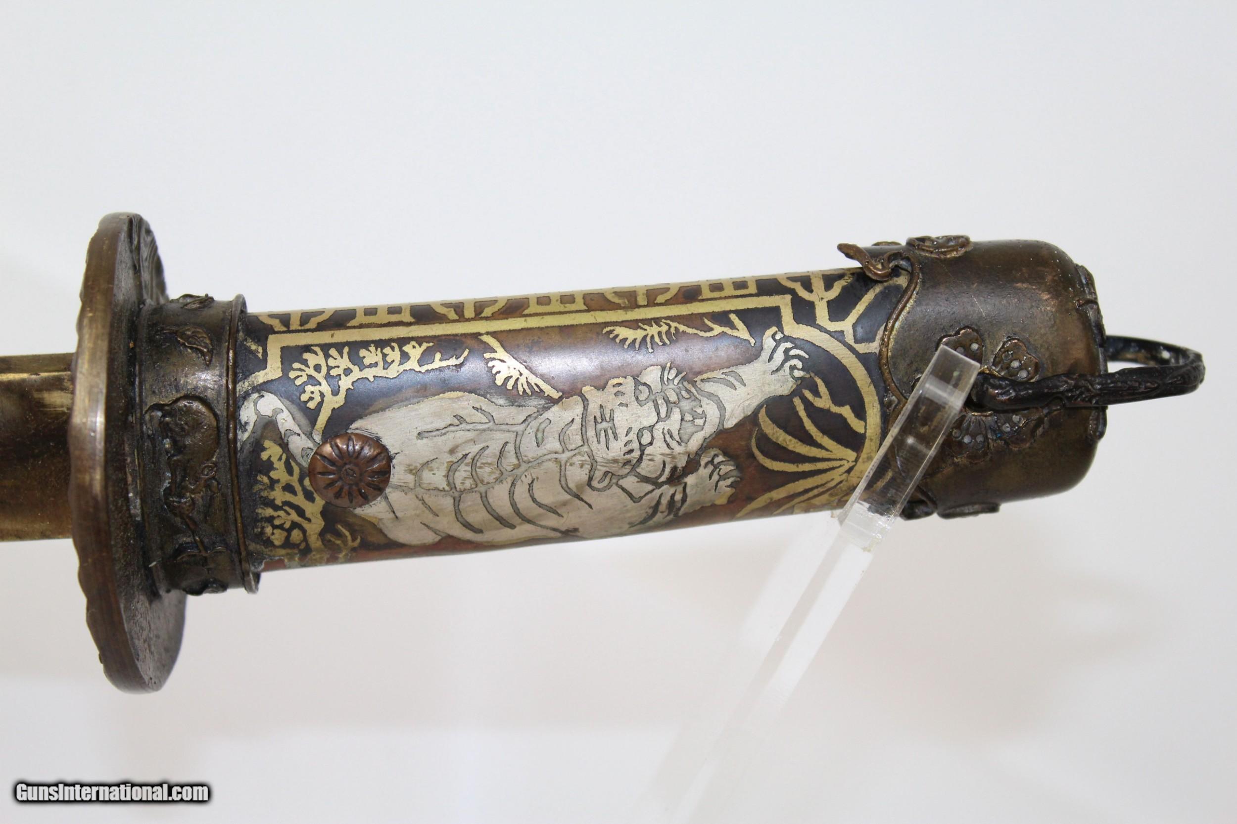 ORNATE Japanese TANTO Knife & Scabbard