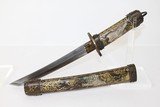 ORNATE Japanese TANTO Knife & Scabbard - 2 of 18