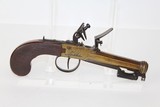 NEAT Antique FLINTLOCK Pistol with SNAP BAYONET - 10 of 13