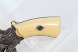 ENGRAVED Belgian Antique PINFIRE Revolver w Ivory - 3 of 14