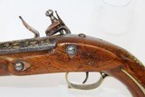 c.1800 ORNATE European Antique FLINTLOCK Pistol - 13 of 14