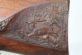 CARVED, ENGRAVED Antique SxS Percussion Shotgun - 12 of 19