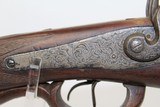 CARVED, ENGRAVED Antique SxS Percussion Shotgun - 7 of 19